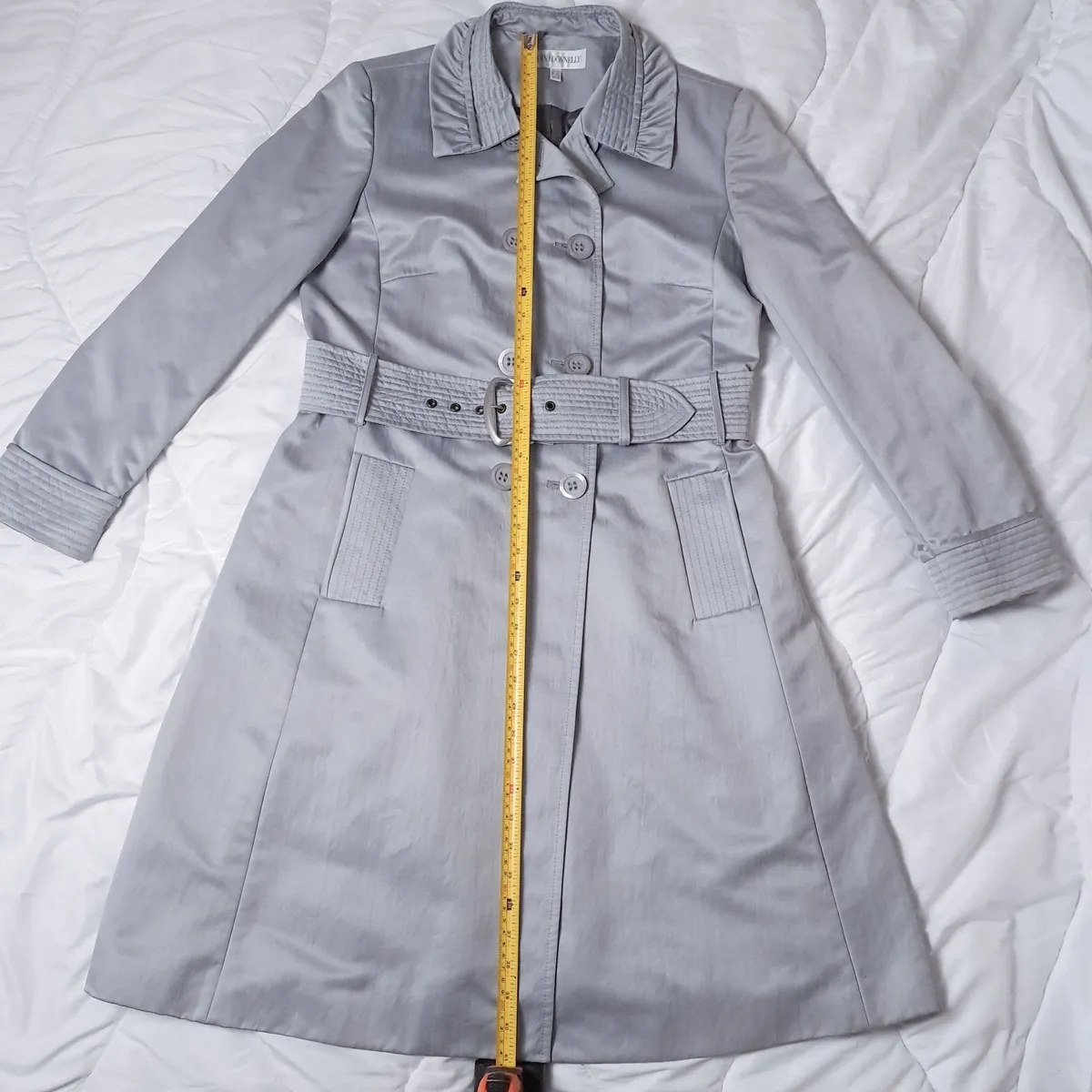 Quin & Donnelly Grey Blue Trench Coat 14UK - Image 3