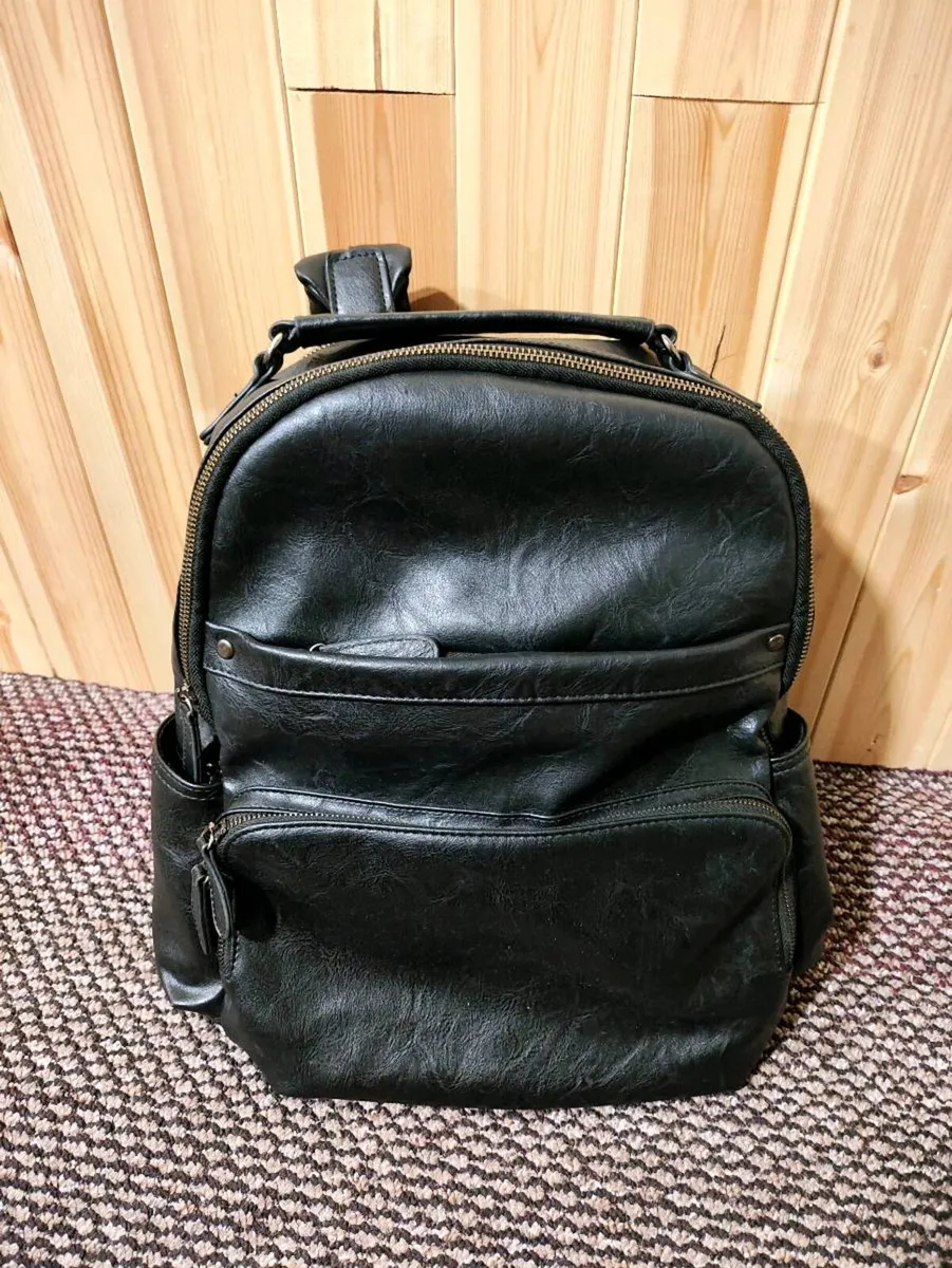 Black Genuine‑Leather Backpack – Great Condition - Image 2