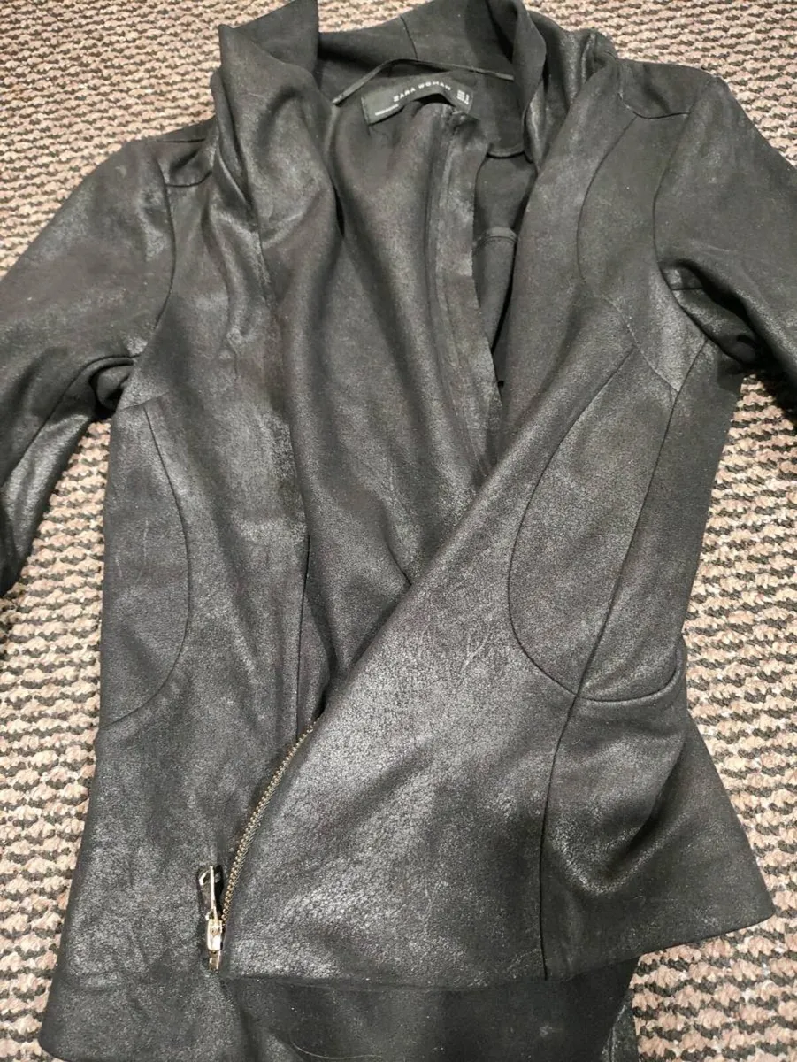 ZARA WOMAN Genuine Leather Jacket – Size S – Excel - Image 2