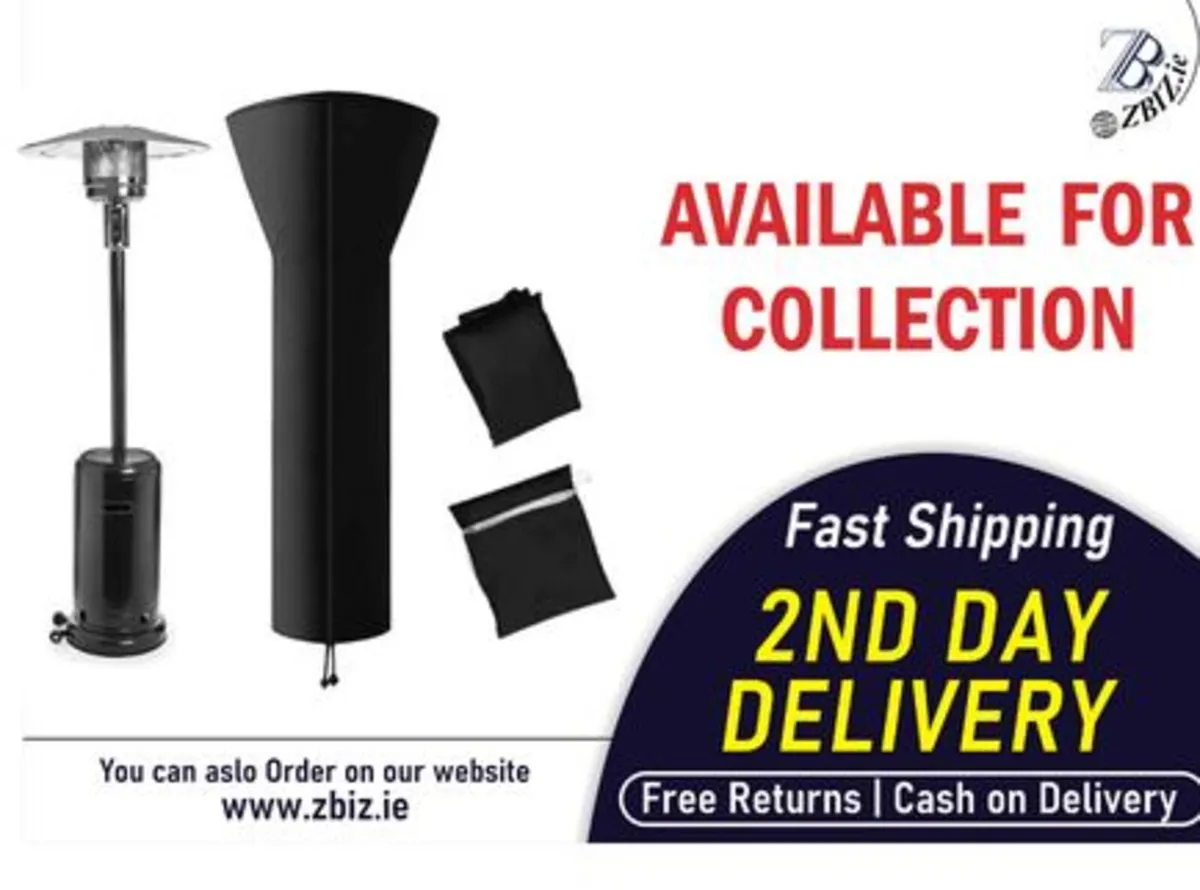 Patio Heater Cover Waterproof with Zip Closure - Image 1