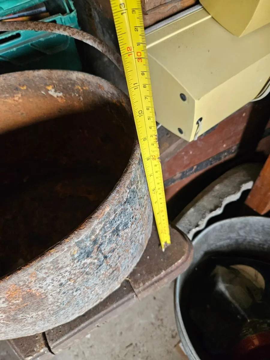 Vintage Antique Cast Iron Pot - Image 2