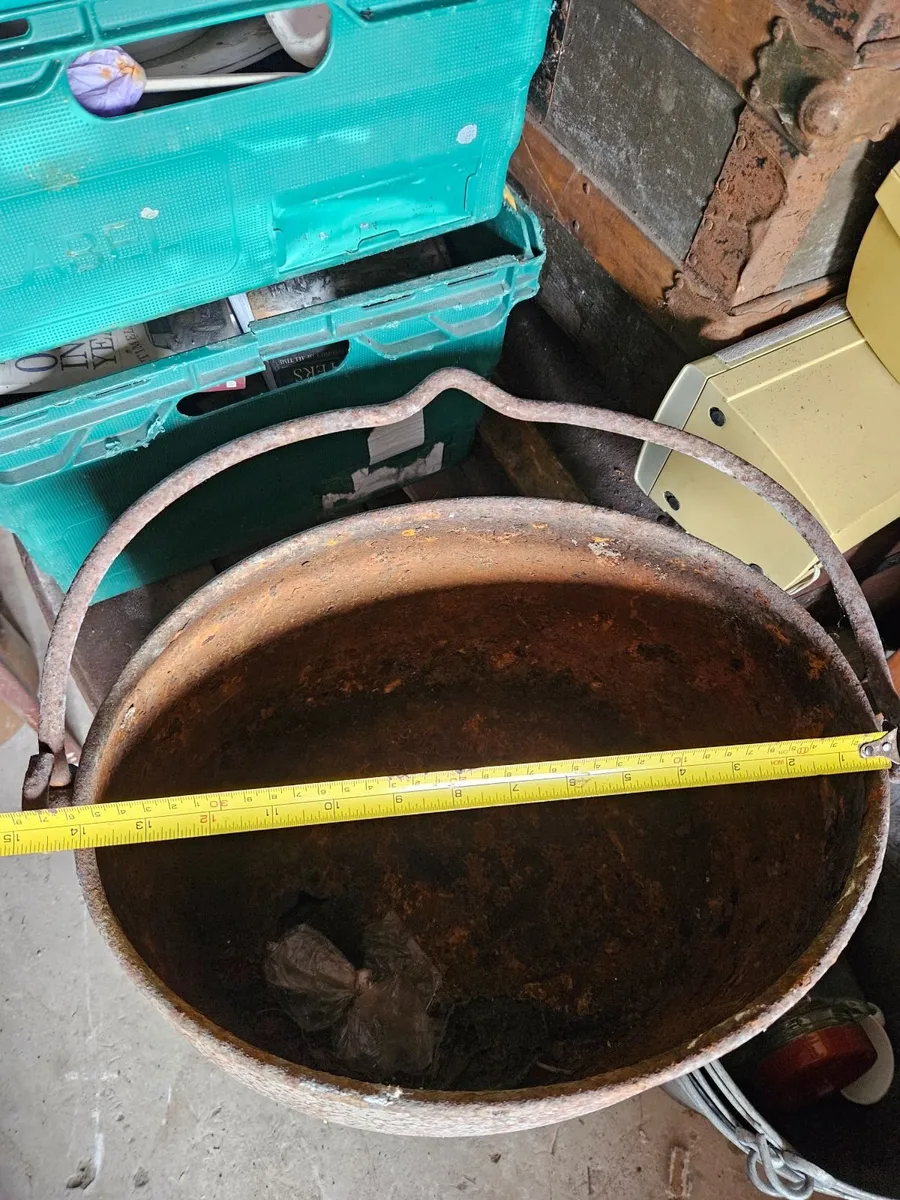 Vintage Antique Cast Iron Pot - Image 4