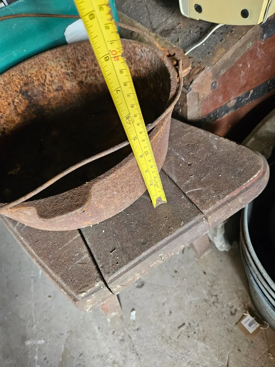 Vintage Antique Cast Iron Pot - Image 2
