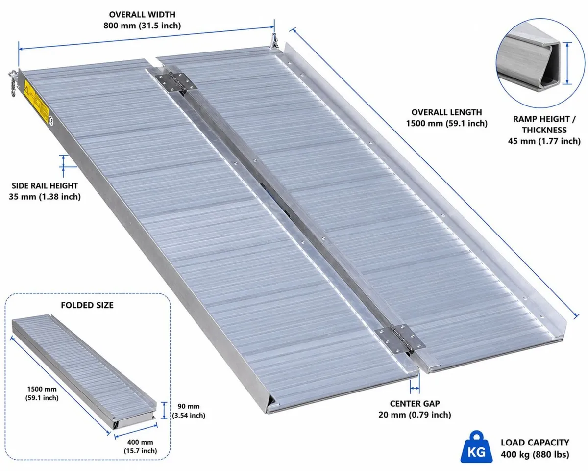 3FT Ramp Multi-Purpose Aluminium Access Ramp HD - Image 2