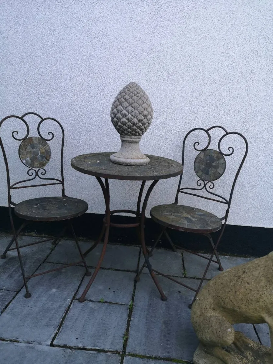 Unusual Stone Bistro Set