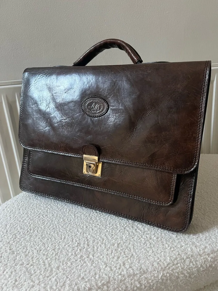 Leather brief case - Image 1
