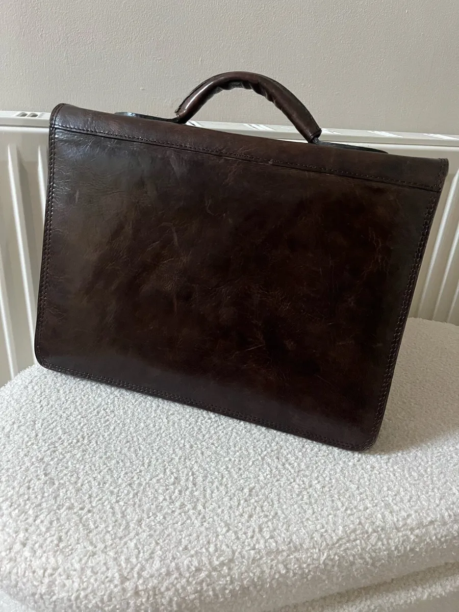Leather brief case - Image 3
