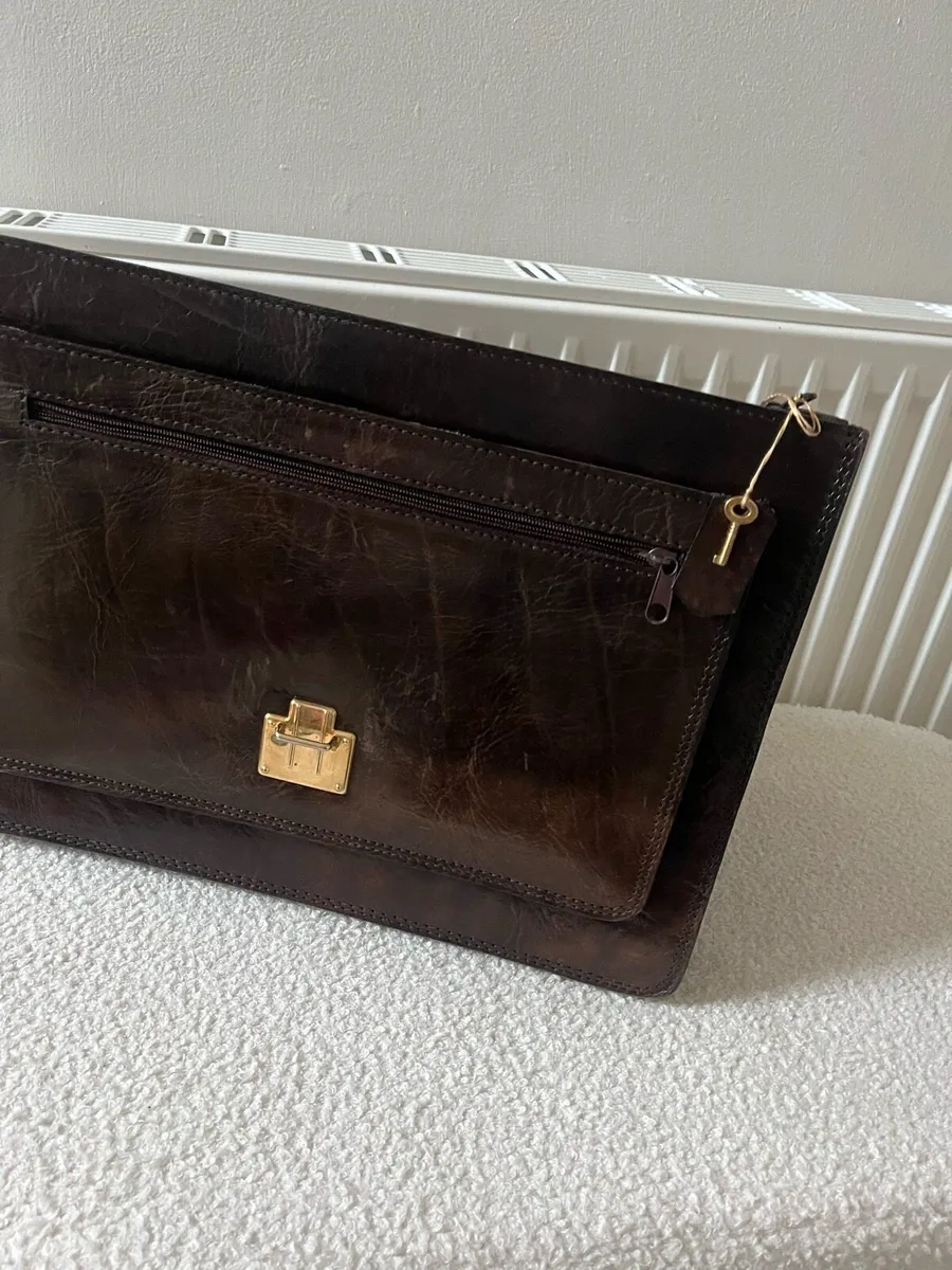Leather brief case - Image 4