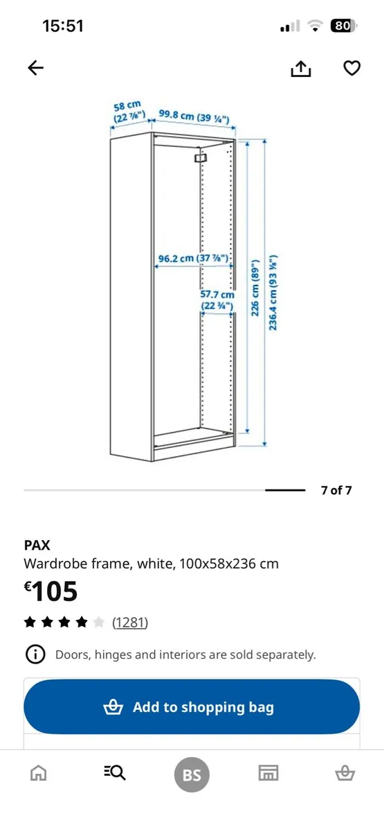 Ikea pax wardrobes - Image 2