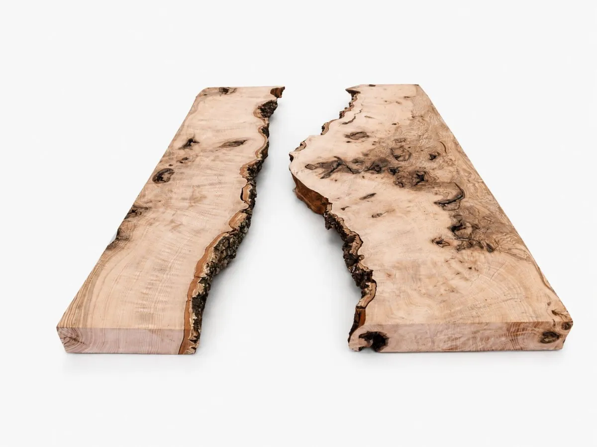 Epoxy River Ash Burl & Olive Wood Slab Sets - Image 2