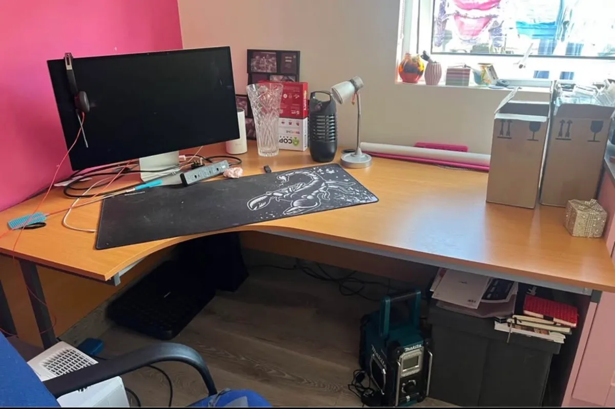 Large Office Desk and Chair - Image 3