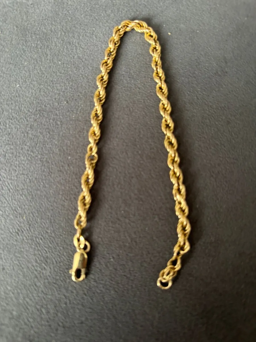 9K Gold Wrist Rope Chain - Image 2