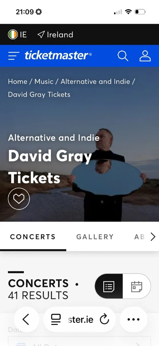 David Gray tickets x 2- Sunday June 14 - Image 2
