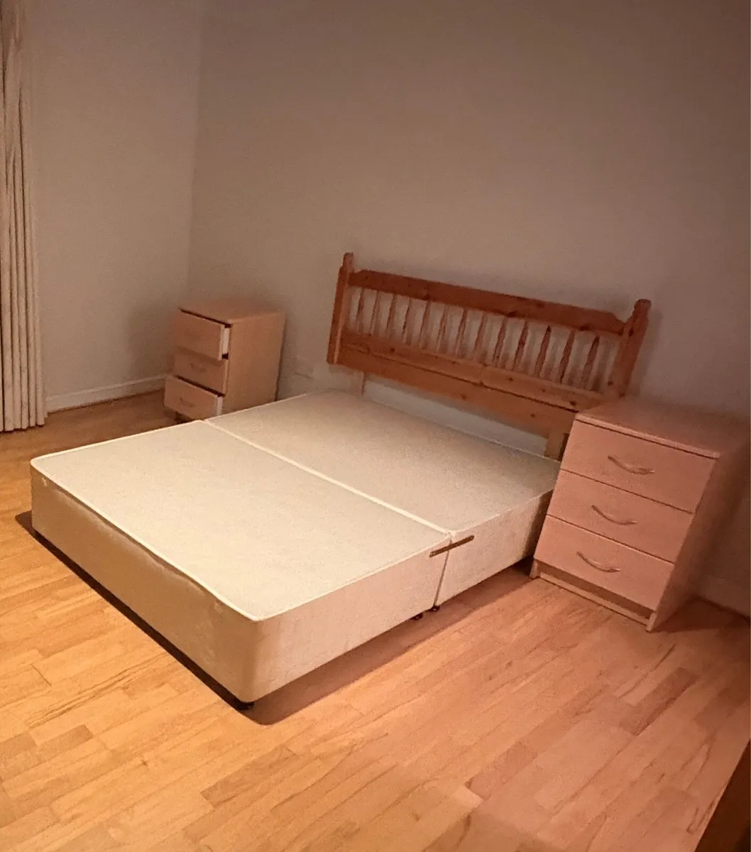 FREE Standard Double Divan bed + Oak Headboard