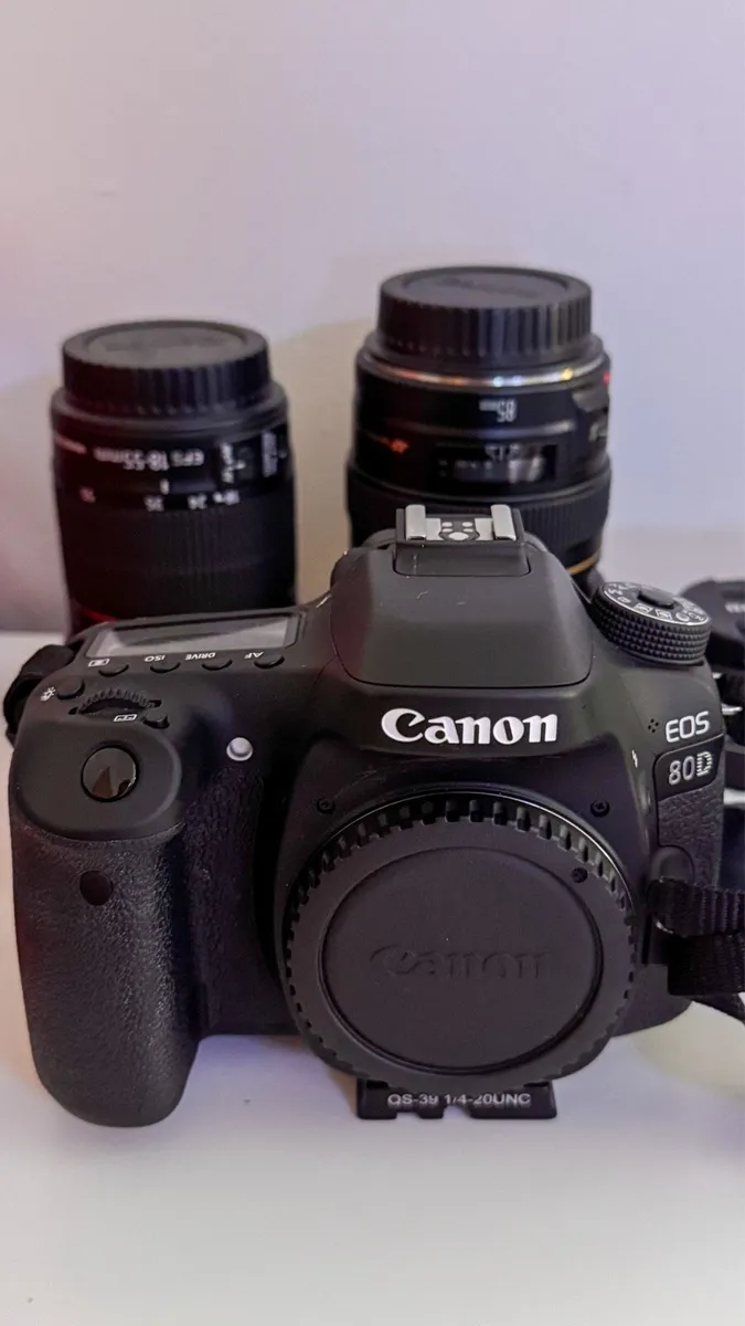 Canon EOS 80D DSLR Kit - 4 lenses,Godox Flash etc. - Image 3