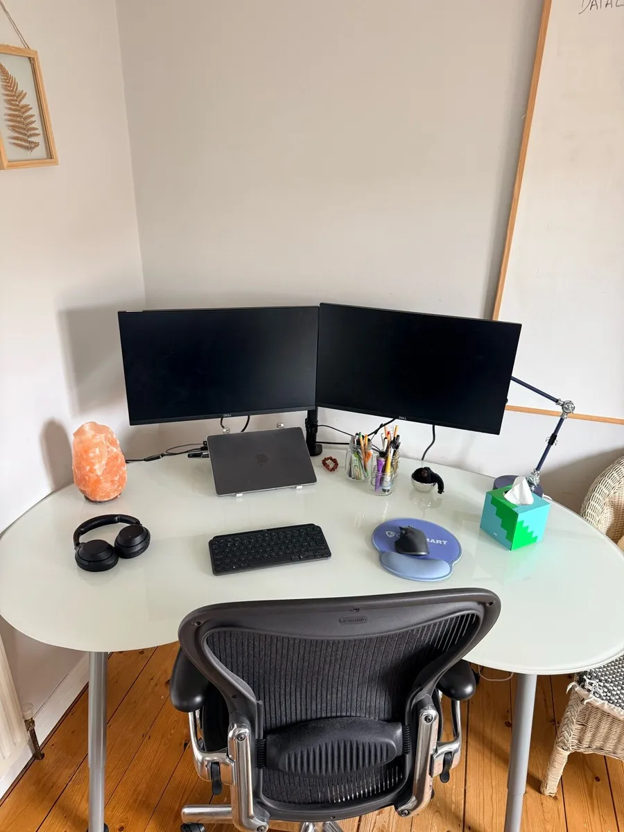 IKEA Galant Glass Corner Desk - Image 1