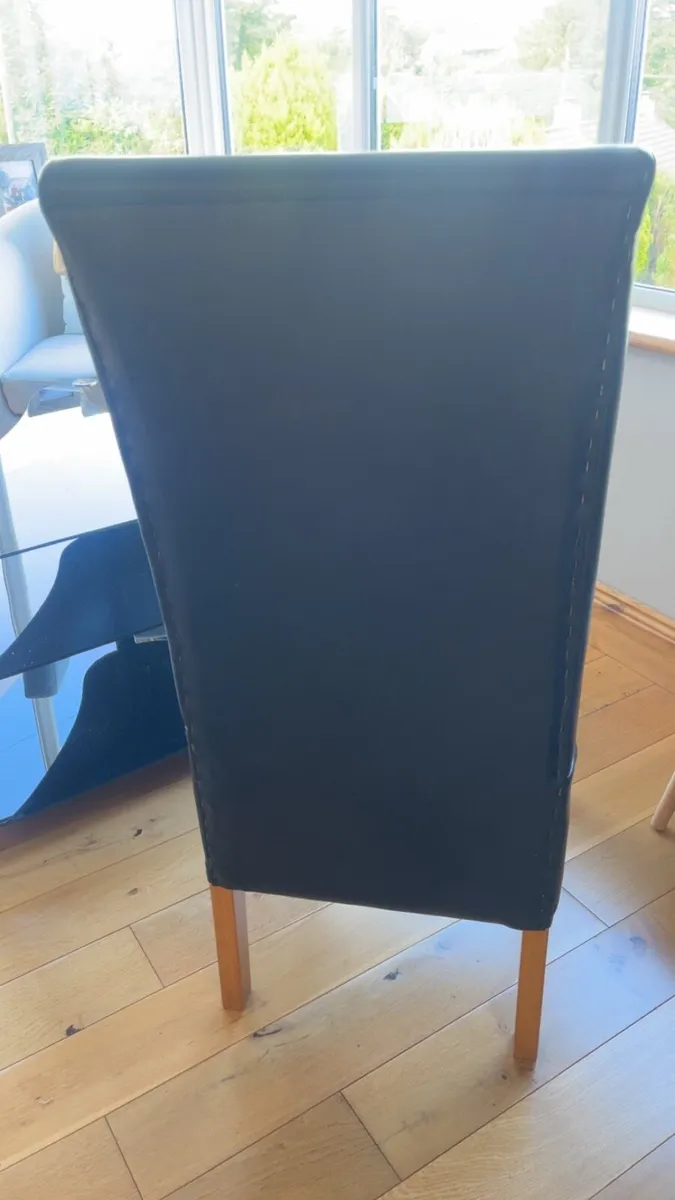Leather Dining Chairs & TV Stand - Image 2