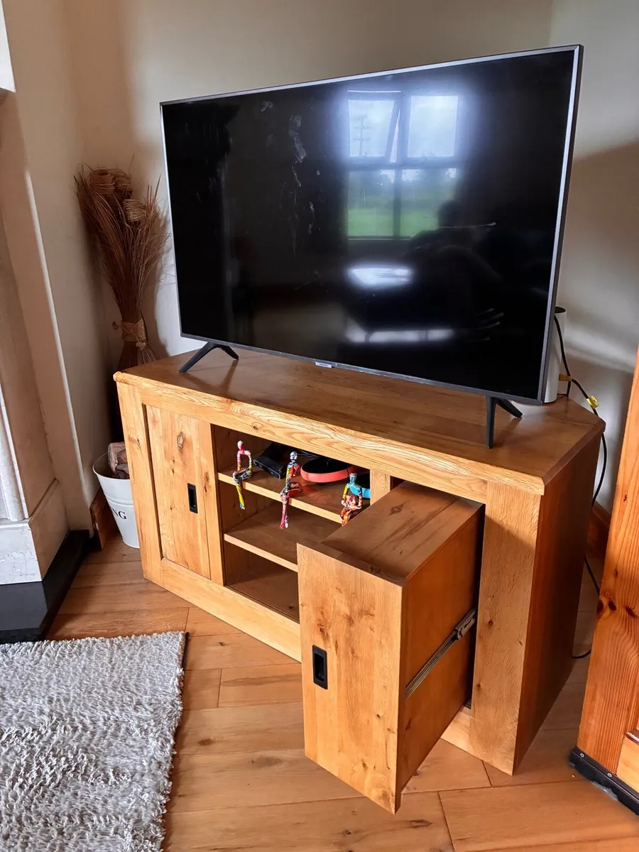 Next Corner tv unit solid oak - Image 1