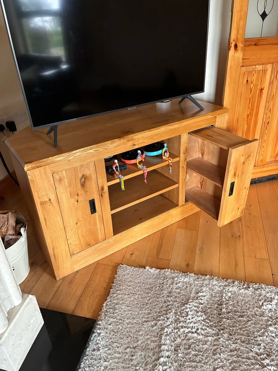 Next Corner tv unit solid oak - Image 2