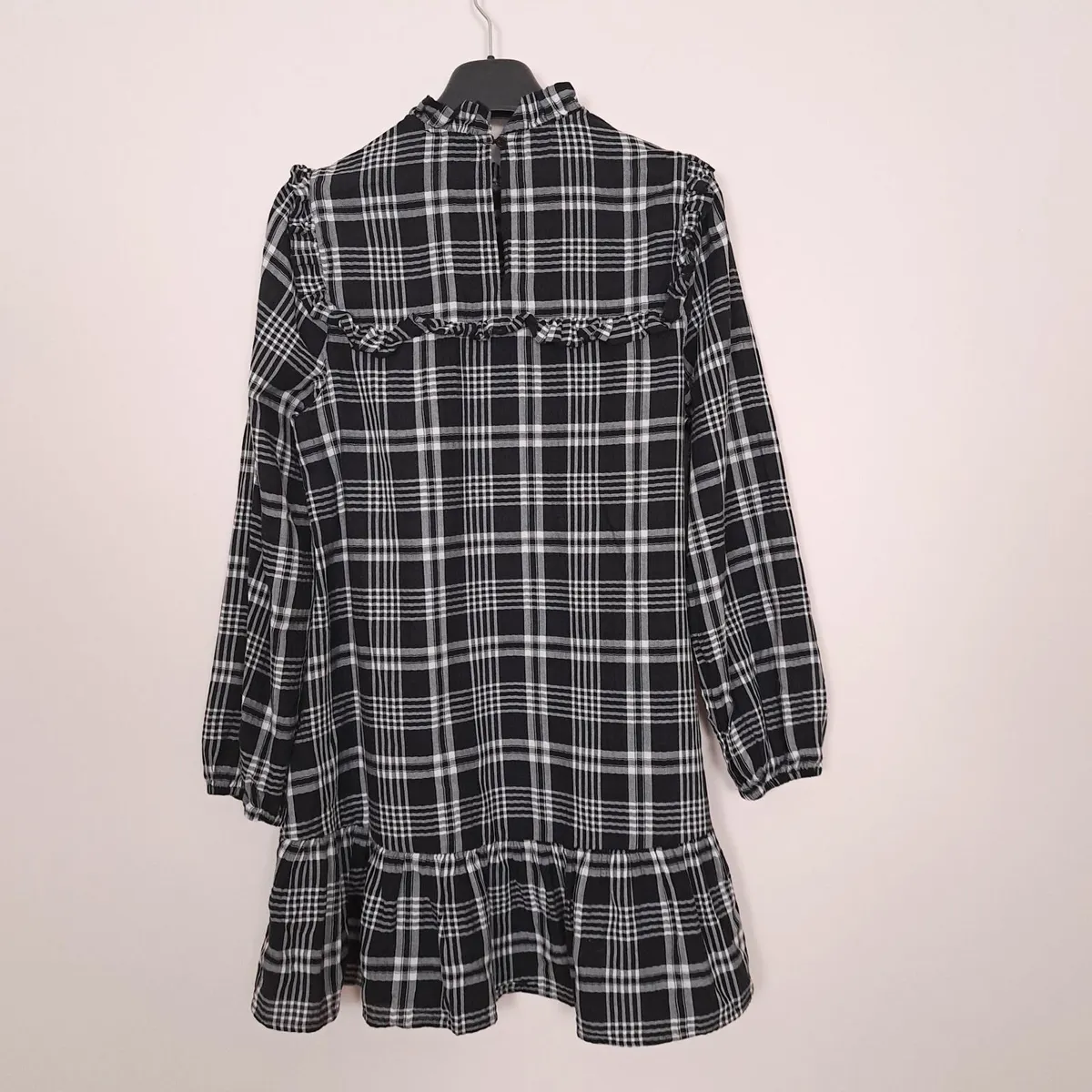 Nobody's Child Black White Plaid Mini Dress 10UK - Image 4