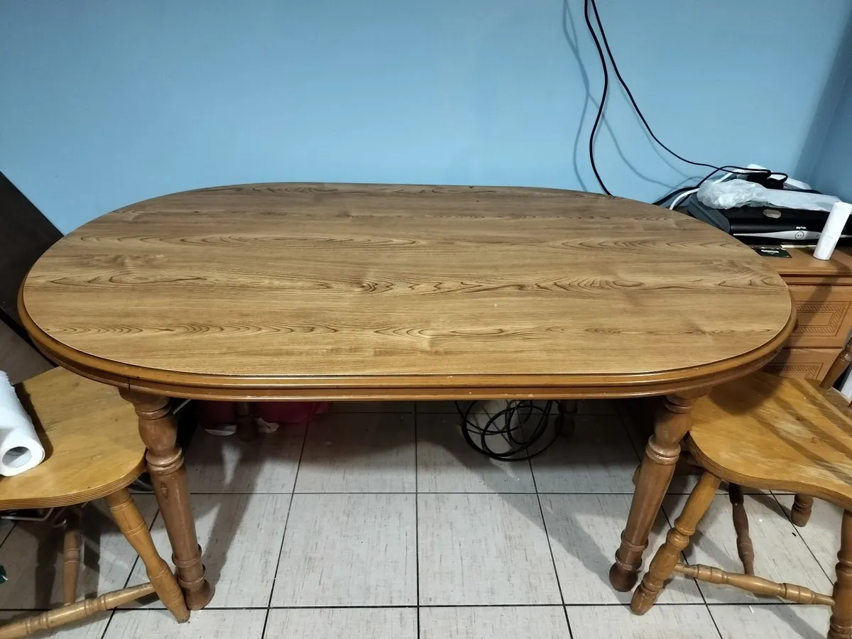 Large Wooden Dining Table - Image 1