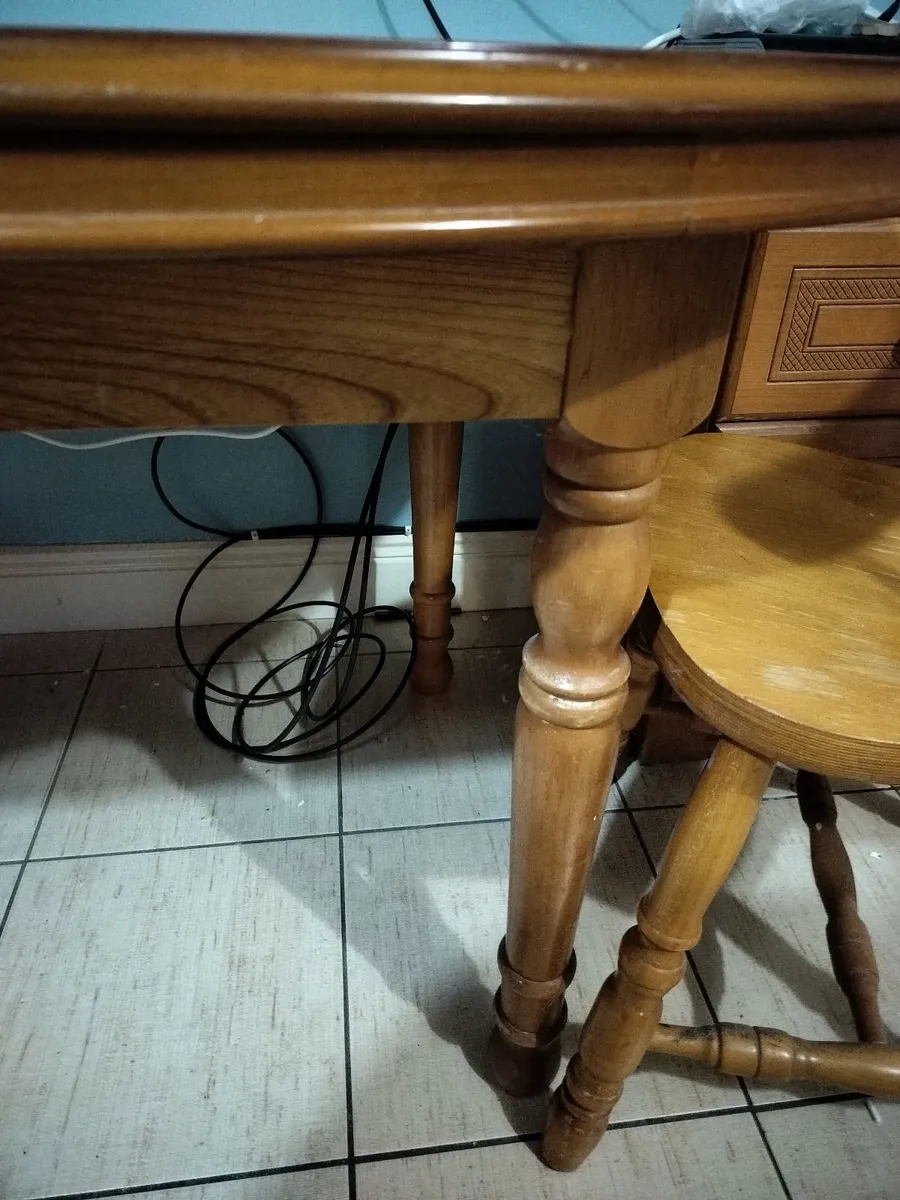 Large Wooden Dining Table - Image 3