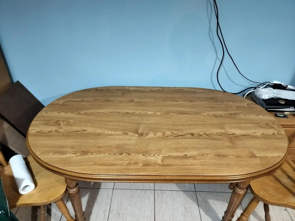 Large Wooden Dining Table - Image 4