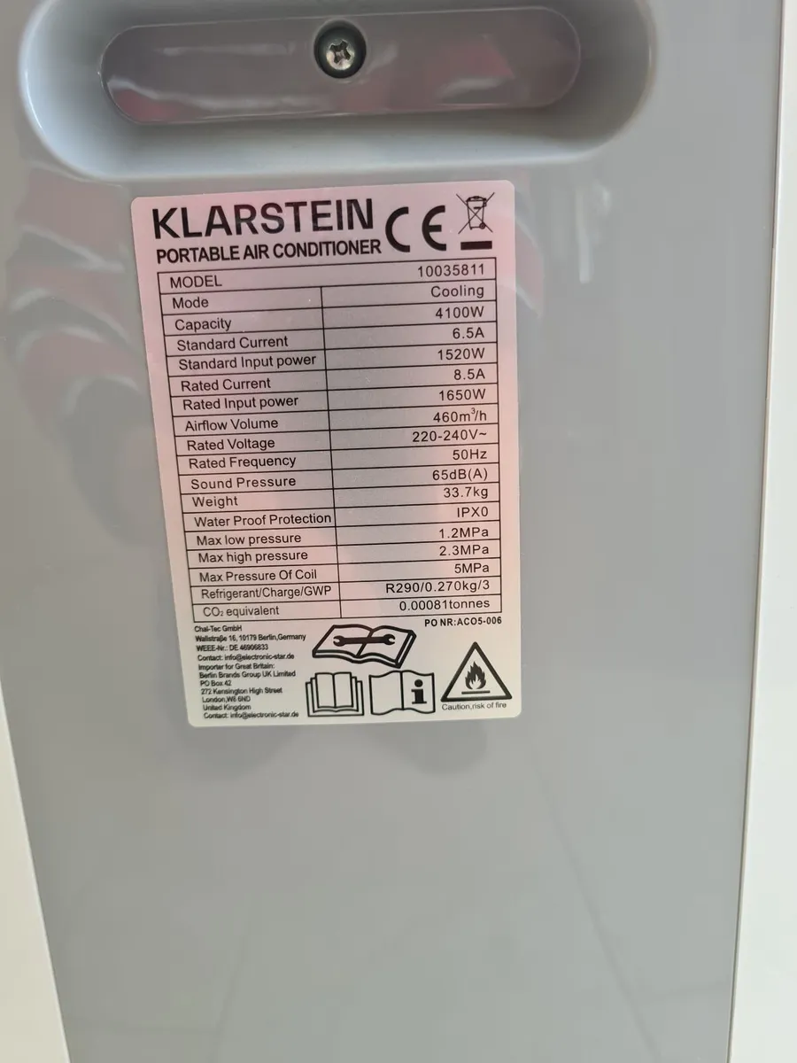Granbreeze Air conditioner unit (portable) - Image 3