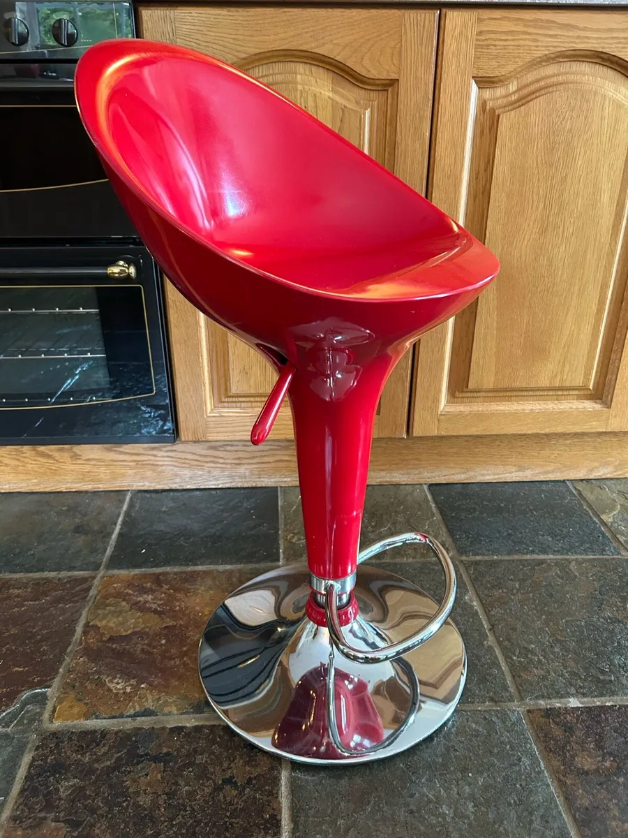 Breakfast Red Bar Stool - Image 1