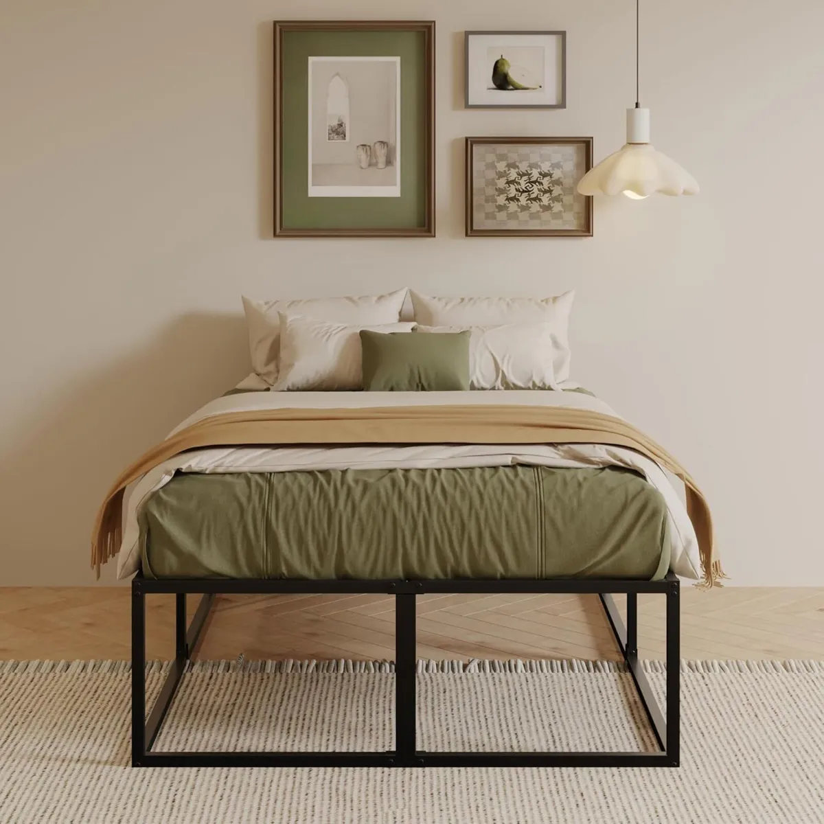 46 cm High Metal Bed Frame 140x200 Heavy Duty - Image 3