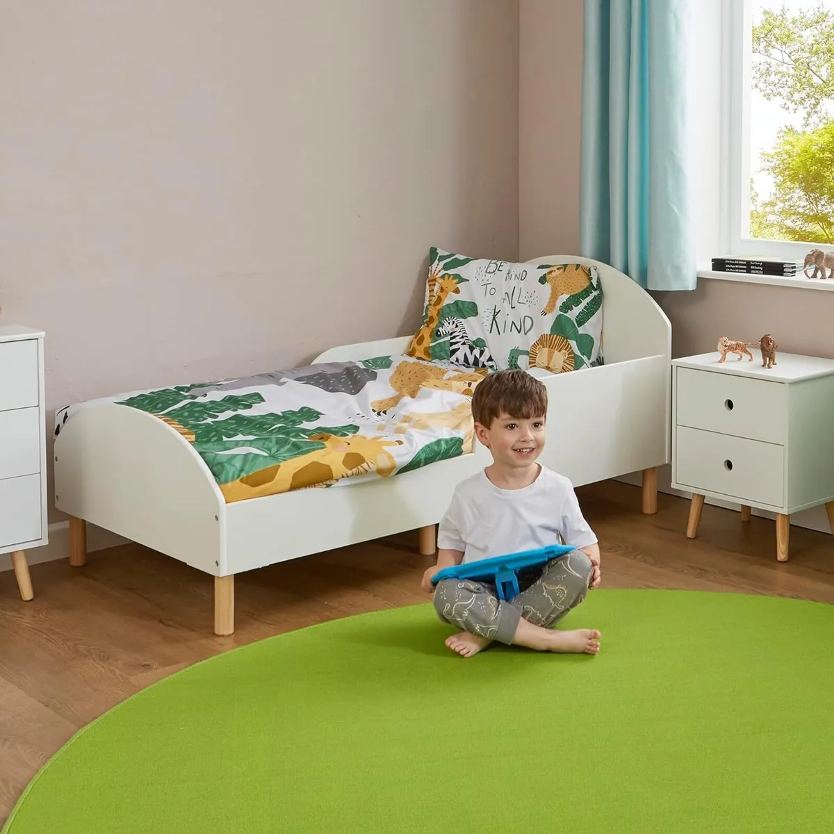 Kids White Toddler Bed H68 x W74 D144cm - Image 1