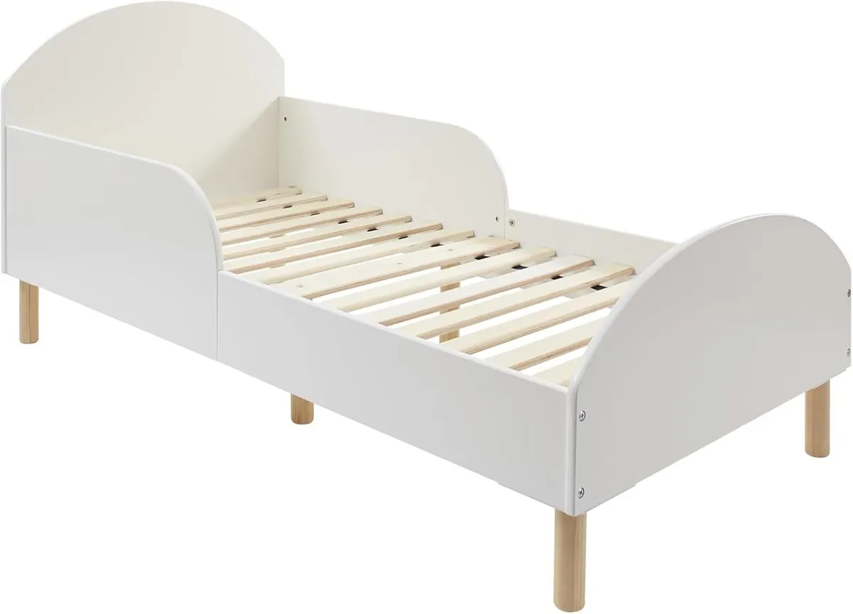 Kids White Toddler Bed H68 x W74 D144cm - Image 3