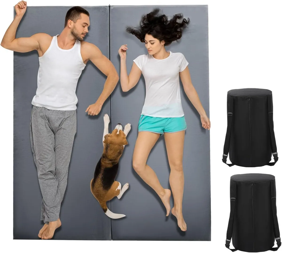 7.6cm Thick Memory Foam Camping Mattress Detachabl - Image 1