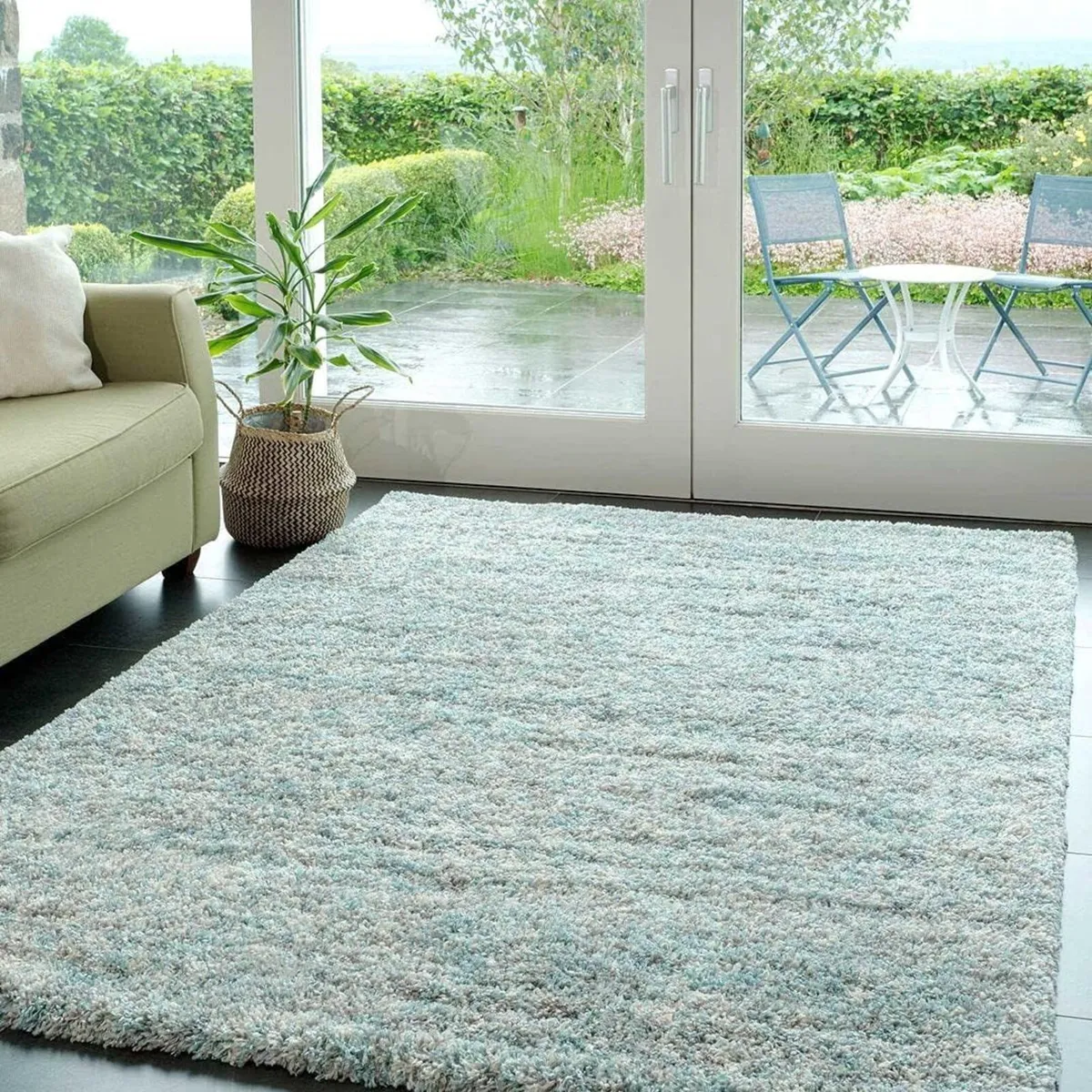 Affordable Durable Grey Silver Fuffly Shaggy Shag - Image 2