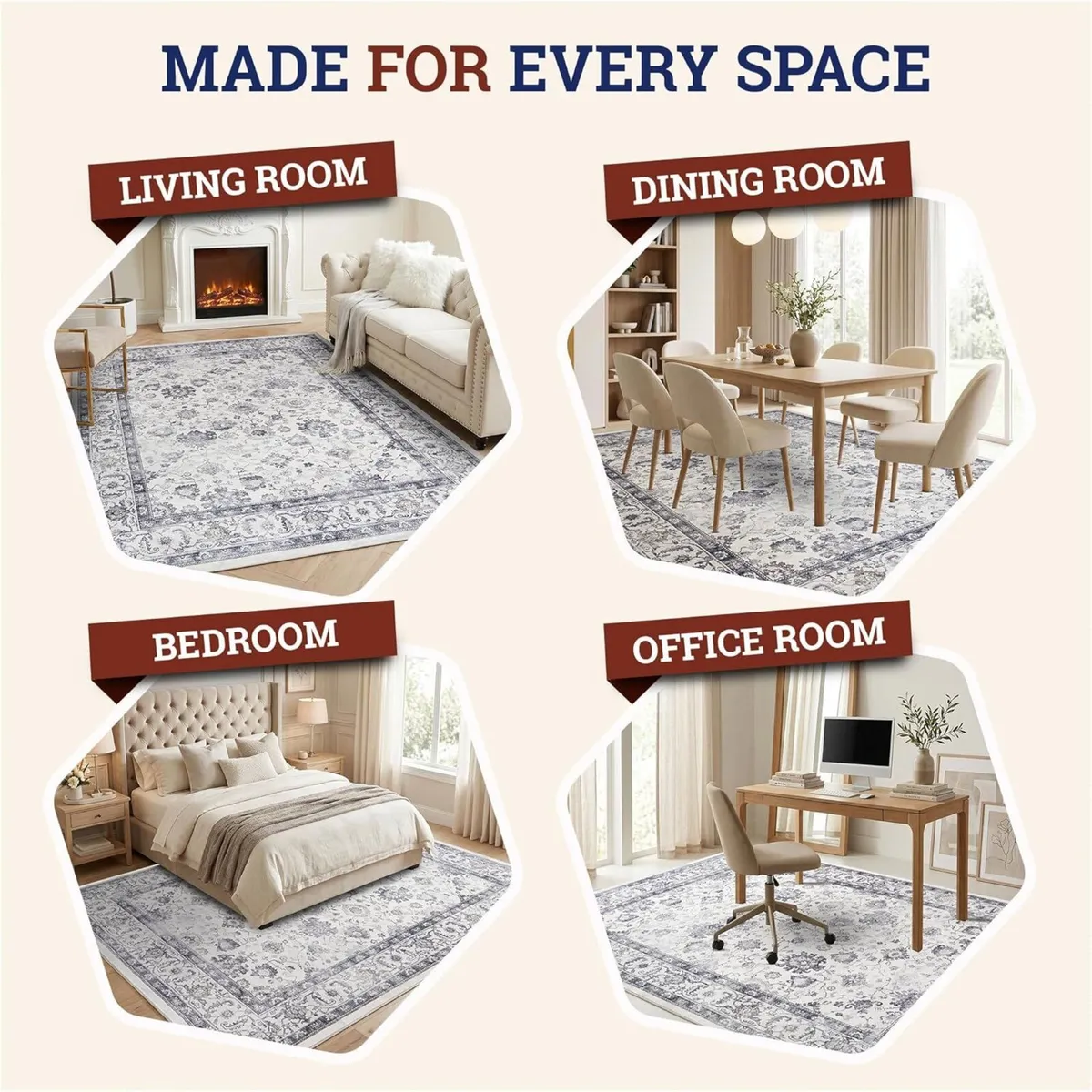 Rugs for Bedroom Living Room Large 200x290 cm - - Image 2
