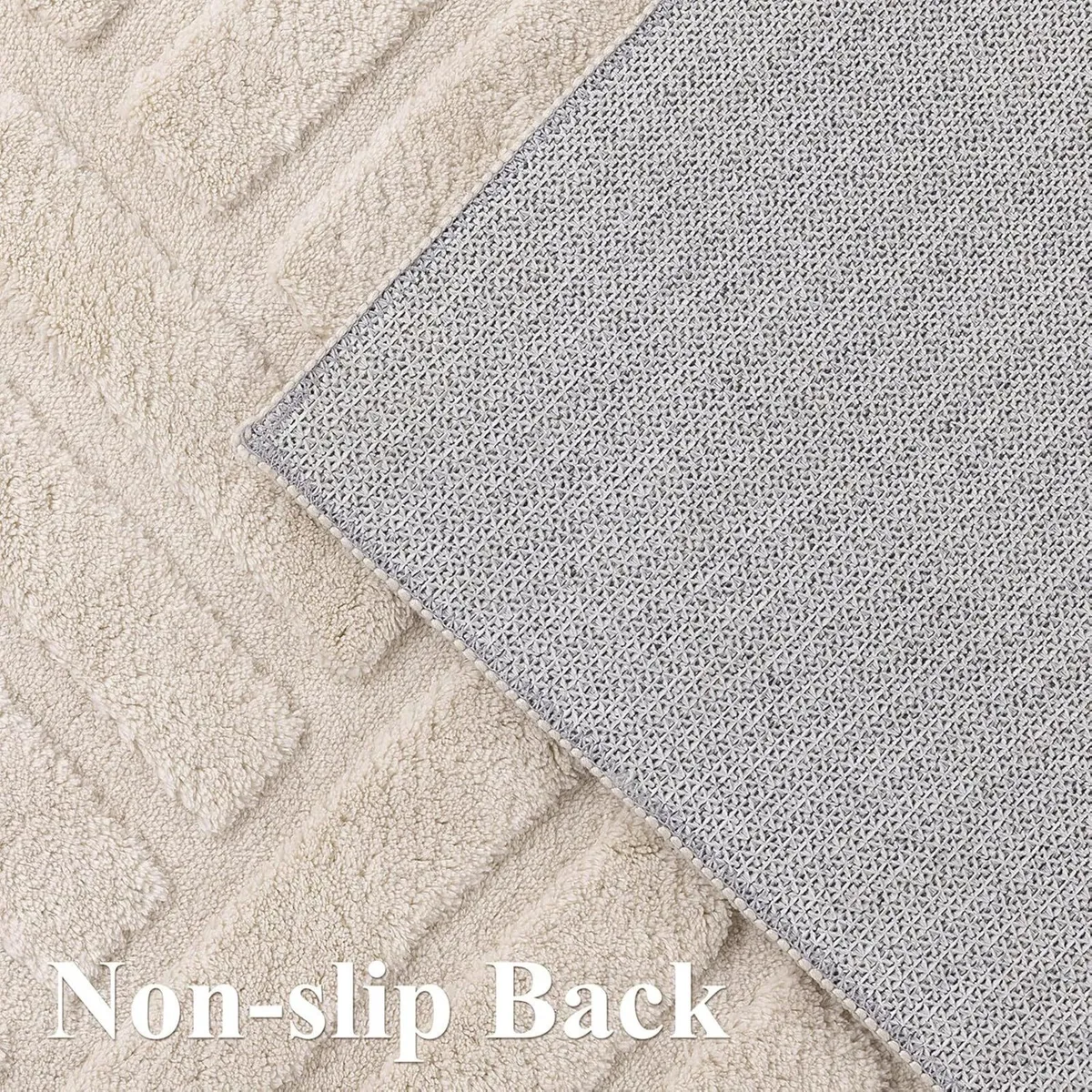 Large Rugs Living Room 200 by 300 cm Modern Cream - Image 4