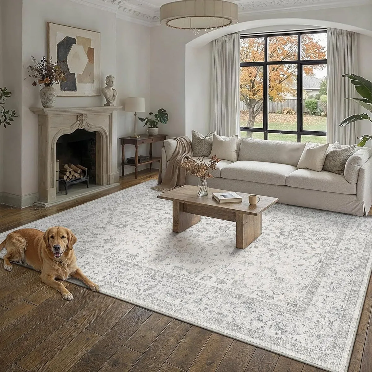 Grey Rugs Living Room 240x300 cm Extra Large - Image 2