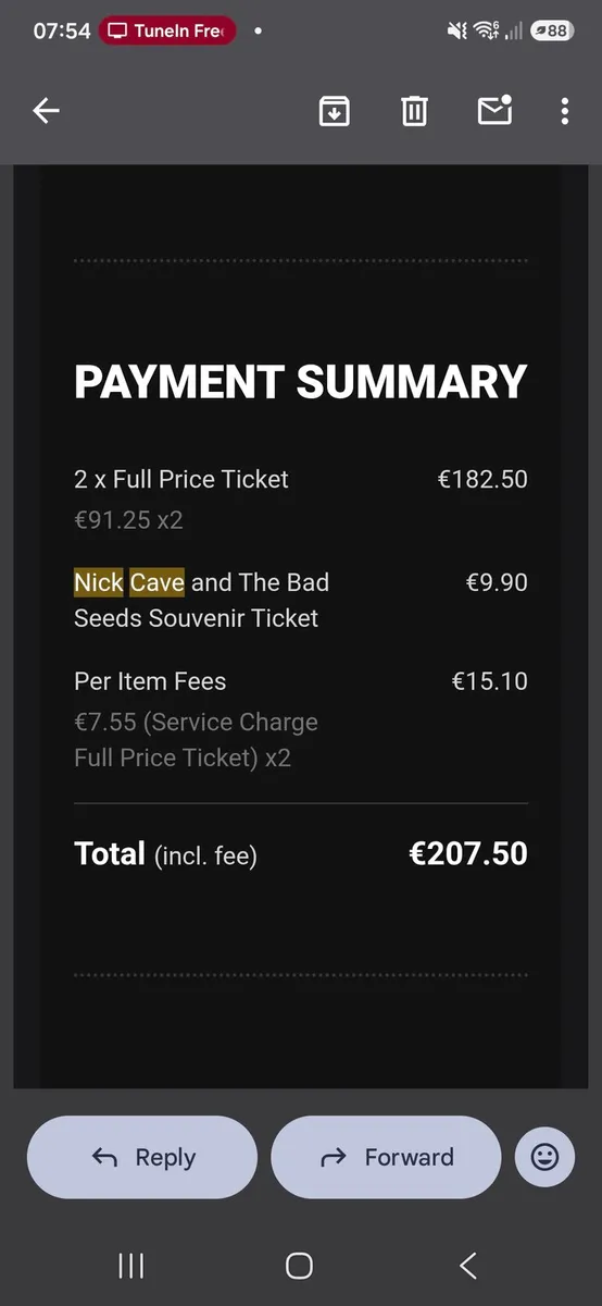 2 Tickets to Nick Cave Malahide Castle - Image 2