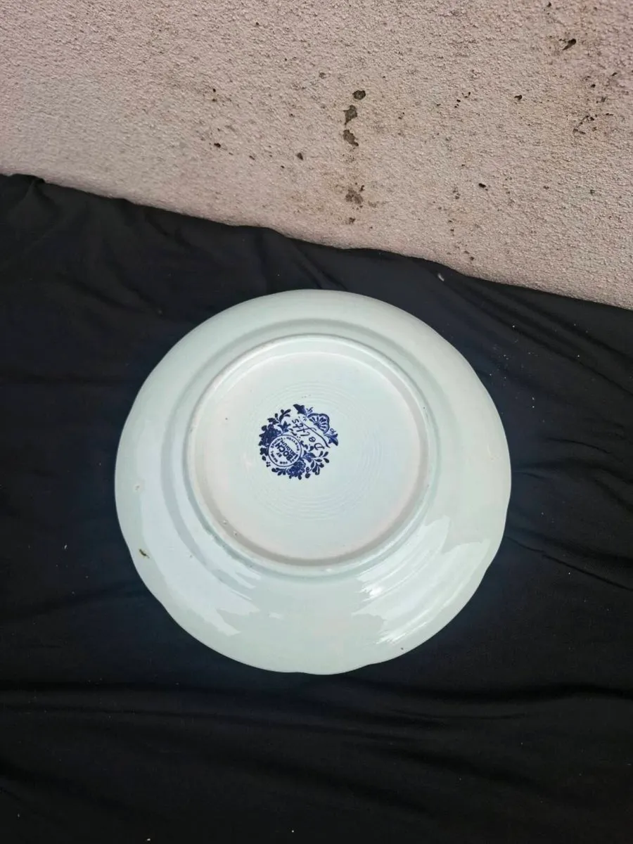 Blue boat delft style plate postage possible - Image 2