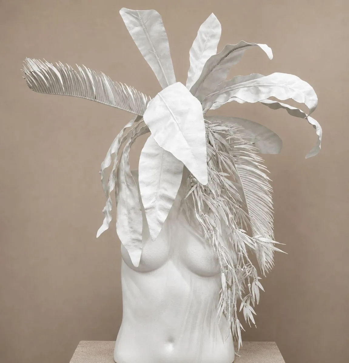 Large Modern White Art Sculpture - Image 2