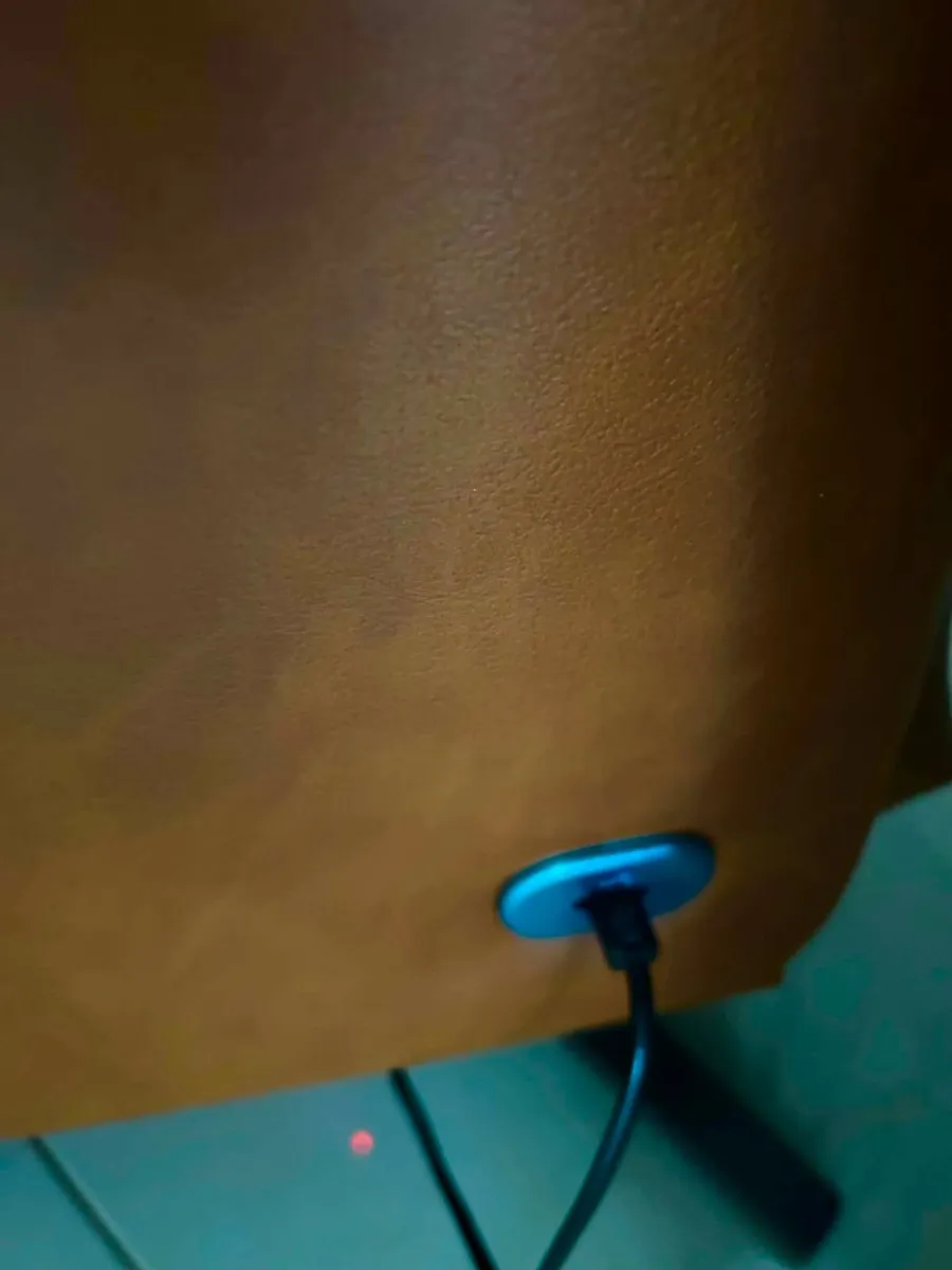 2 Tan Leather Rechargable Recyliners for Sale - Image 3