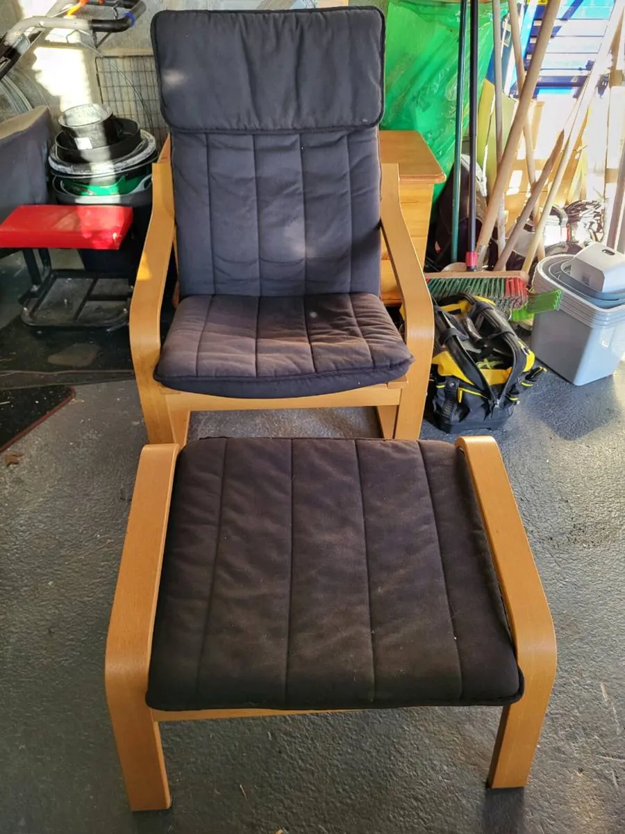 Ikea chair & footstool - Image 1