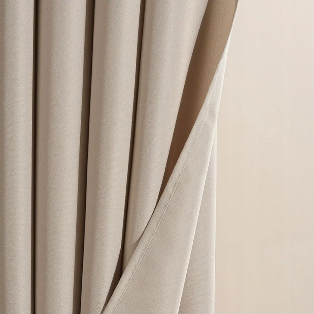5 x Waterproof Beige Curtains +Curtain bands NEW - Image 3