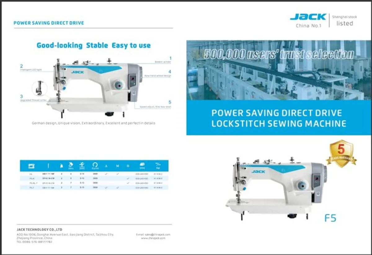 Jack F5 Industrial Sewing Machine - Image 3