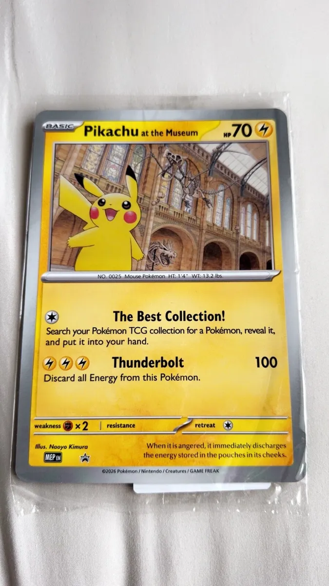 Pikachu at the museum promo card - Image 1