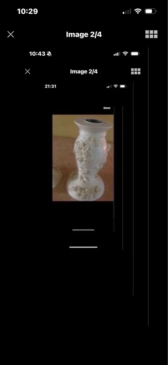 Vintage cherub & Roses Candlesticks - Image 2
