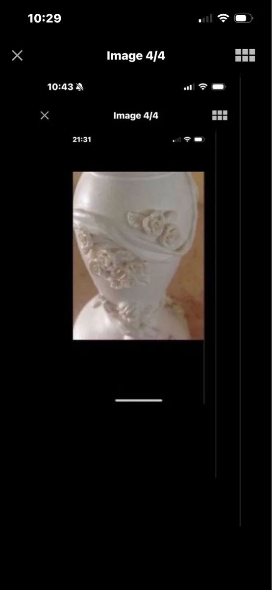 Vintage cherub & Roses Candlesticks - Image 4