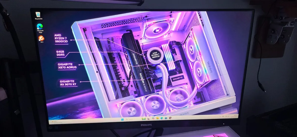 Custom gaming PC RYZEN 9800x3d 64gb 9070xt 16gb - Image 3