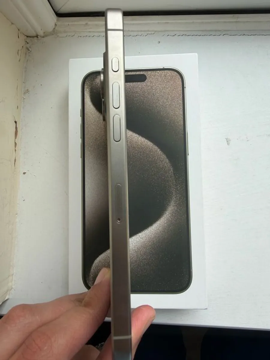 iphone 15 pro max 256GB natural titanium condition like new - Image 3