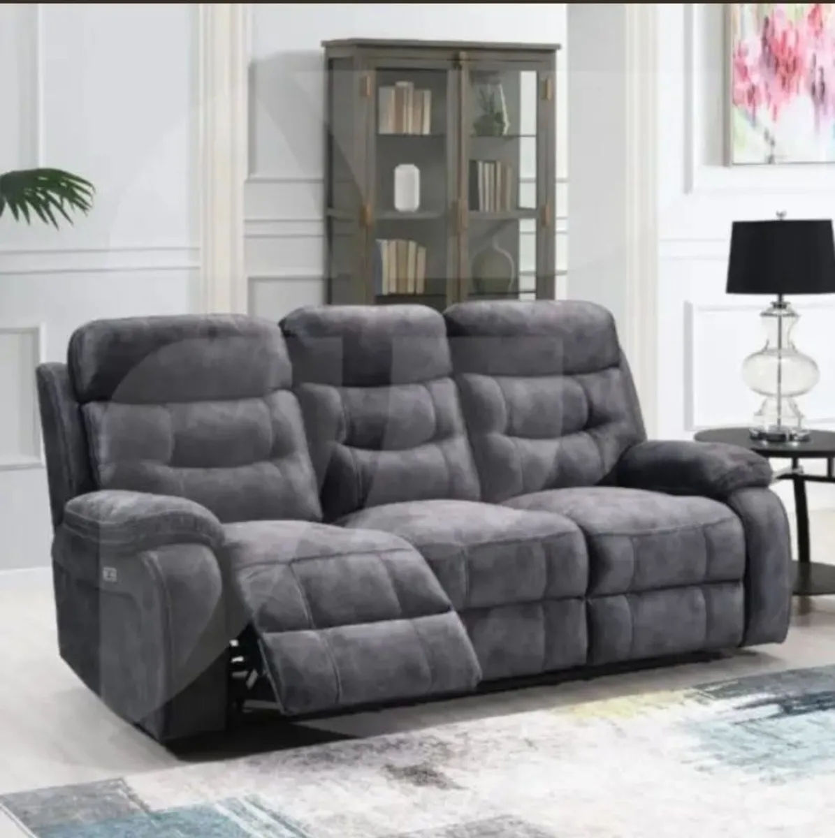 Carrie Electric Reclining 3 Seater Sofa - Image 1